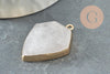 Pendentif hexagone cristal,Pendentif bijoux,pendentif collier,pierre naturelle,pendentif quartz, cristal naturel,30mm, x1 G0514