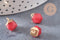 Pendentif hexagone jade naturel rouge 11mm,pendentif pierre,jade naturel,pendentif jade géométrique, x1-G0553