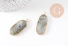 Pendentif hexagone labradorite naturelle 37mm,Pendentif pierre,pendentif collier,pendentif labradorite, labradori Naturelle, x1-G1423