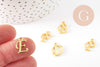 Pendentif initiale zamac doré 13-15mm, pendentif lettre alphabet doré x1 (G9380)