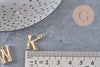 Pendentif lettre bambou zamac doré 18k 14-18mm, x1 (G4810)
