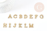Pendentif lettre zamac doré 18k,pendentif initiale lettre mot prenom,20.5mm, x1 (G5256)
