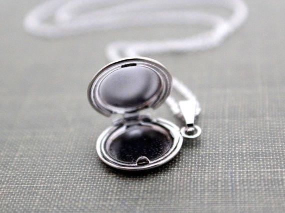 Pendentif locket medaillon zamac argenté 20mm, pendentif locket pour création bijou souvenir x2 (G1514)