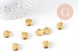 Pendentif locket rond medaillon laiton brut, médaillon Vintage,création collier, 12mm, x2 (G1038)