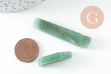 Pendentif long aventurine 15-70mm, x2 G2354