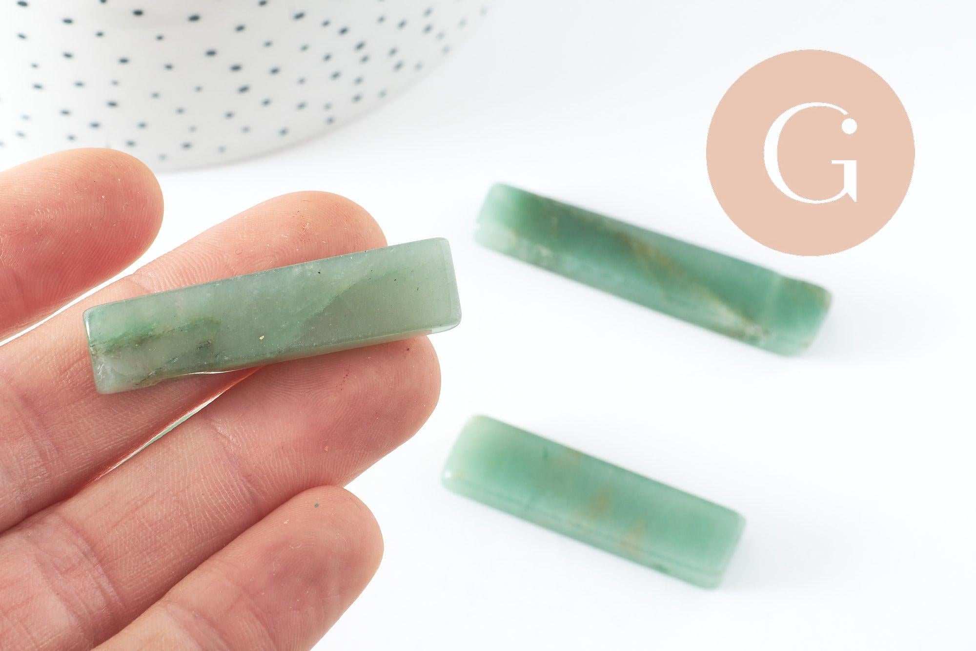 Pendentif long aventurine 15-70mm, x2 G2354