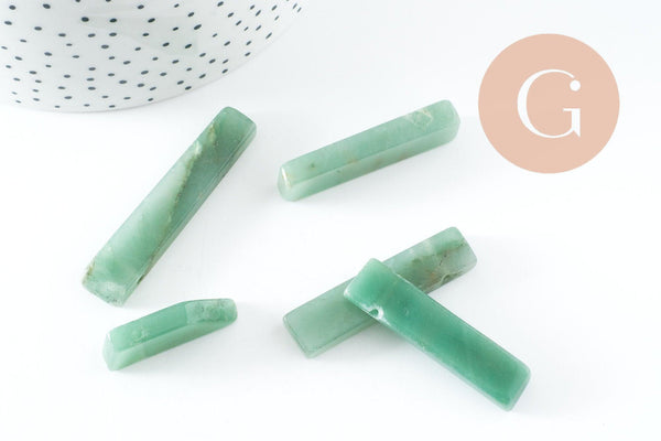 Pendentif long aventurine 15-70mm, x2 G2354