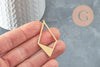 Pendentif losange laiton brut géométrique 46mm, x2 (G1233)