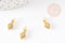 Pendentif losange zamac doré,fournitures créatives, sans nickel,creation bijoux,perle géométrique,9.5mm, x5 G5457
