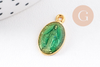 Pendentif médaille ovale Vierge Marie émaillée 17.5mm x1 AVEC DEFAUT (G8839-D)