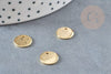 Pendentif médaille ronde acier 304 inoxydable doré 10mm x10 (4.5gr) (G0071)