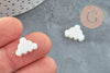 Pendentif nuage nacre blanche, pendentif coquillage, coquillage blanc,coquillage naturel, 15mm, x1 (G1973)