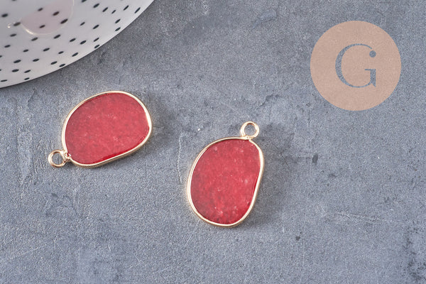 Pendentif oval jade rouge , Pendentif bijou pierre naturelle, pendentif pierre naturelle,jade naturel,25mm, x1, G4101