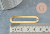 Pendentif ovale allongé laiton brut 46mm, x2 (G4683)