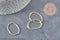 Oval hollowed-out textured gold zamak pendant 30mm, x2 (G11259)