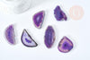 Pendentif ovale tranche agate violette 50-110mm,Pendentif pour bijoux,pierre naturelle, x1 (G8361)