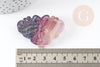 Pendentif papillon fluorite, pendentif en pierre naturelle, fluorite naturel 48mm, x1 (G3624)