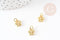 Pendentif papillon zamac doré,fournitures créatives, sans nickel,creation bijoux,perle géométrique,9.5mm, x5 G5455