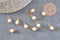 Pendentif perle ronde verre blanc nacré laiton doré 12,5mm, perle création bijoux imitation perle , x10 G7137