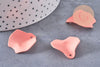 Pendentif pétale feuille fer rose corail 26,5mm,Perle pétale fleur, x1 (G7083)