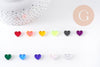 Pendentif petit coeurs acrylique 10mm, x5 (G10208)
