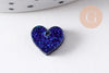 Pendentif petit coeurs acrylique 10mm, x5 (G10208)