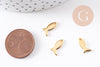 Pendentif petite poisson acier 201 inoxydable doré 11.5mm, x5 (G10222)