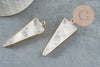 Pendentif pointe cristal transparent,fourniture créative,pendentif bijoux, pendentif pierre,cristal naturel, pendentif cristal,46mm, x1 G0150