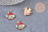 Pendentif poisson zamac doré 16.5mm, x5 (G4024)