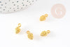 Pendentif pomme de pin zamac doré 13mm,x10 G3916