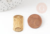 Pendentif rectangle soleil étoile laiton brut 25mm, Pendentif pour création de bijoux DIY x2 G9706