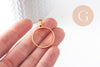 Pendentif rond acier 201 inoxydable doré sans fond 28mm, x1 (G10191)