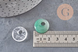 Pendentif rond avec trou pierre naturelle 18mm, x1 (G11067)