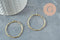 Pendentif rond laiton brut 35mm, fournitures pour bijoux, breloque laiton brut, X2 (G1905)