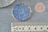 Pendentif rond lapis lazulis, pierre lapis lazuli naturel,pendentif rond,32-34mm, x1 G3642