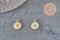 Round pendant small heart 304 stainless steel gold IP 8mm, x1 (G11016)
