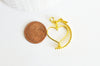 Pendentif rotatif coeur doré pour résine epoxy UV 31mm, pendentif en zamac dore,bijou mobile création bijoux, x1 G3486