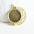 Pendentif rotatif lune pour cabochon zamac doré 30.5mm, bijou mobile création , x1 (G5323)