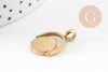 Pendentif rotatif médaille personnalisable 21.5mm, x1 (G10897)