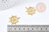 Pendentif roue bateau laiton brut 25mm, x1 (G8203)