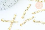 Pendentif signe Sagittaire laiton doré 18k,sans nickel,création bijoux astrologique ,pendentif horoscope,34mm, x1 (G6051)