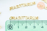 Pendentif signe Sagittaire laiton doré 18k,sans nickel,création bijoux astrologique ,pendentif horoscope,34mm, x1 (G6051)