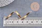Pendentif spirale laiton brut spirale 55mm, breloques laiton brut sans nickel pour creation pendentif bijoux géométrique, x2 (G4687)