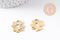 Pendentif trèfle 4 feuilles acier 316 inoxydable doré IP 17mm, x1 (G10507)