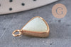 Pendentif triangle amazonite,pendentif bijoux, pendentif pierre,bracelet pierre,pierre naturelle, amazonite Naturelle,16mm, x1, G2112