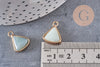 Pendentif triangle amazonite,pendentif bijoux, pendentif pierre,bracelet pierre,pierre naturelle, amazonite Naturelle,16mm, x1, G2112