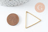 Pendentif triangle laiton brut 30mm, pendentif géométriquecréation bijoux, x10 (G2321)