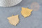 Pendentif triangle oeil protecteur acier 201 inoxydable dore 33.5mm,pendentif sans nickel pourcréation bijoux, x1 G6270
