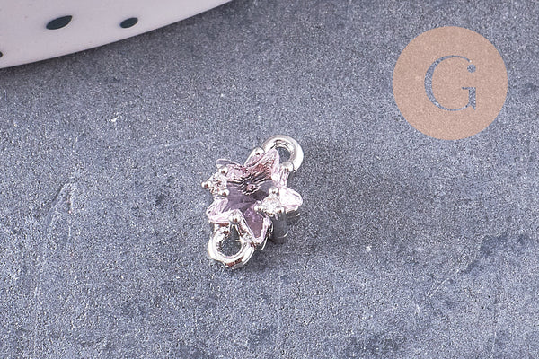 Pendentif verre pierre résine druzy zamac doré 10.5-26mm, x1 (G6415)