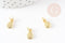 Pendentif zamac doré,fournitures créatives, sans nickel,creation bijoux,perle géométrique,9.5mm, x5 G5456